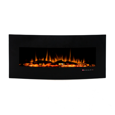 Chimenea eléctrica de pared Archy, Art Flame, 550x1222x157 mm, 1500W, 3 colores de llama, Termostato, Brillo ajustable en 5 niveles