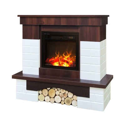 Chimenea eléctrica Leon & Dionis, Art Flame, 958x1096x280 mm, 1500W, 2 niveles de potencia, Brillo ajustable en 5 niveles, Temporizador