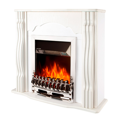 Chimenea eléctrica Clasic & Galileo silver, Art Flame, 883x950x300 mm, 2000W, Termostato, Brillo ajustable en 5 niveles, Temporizador