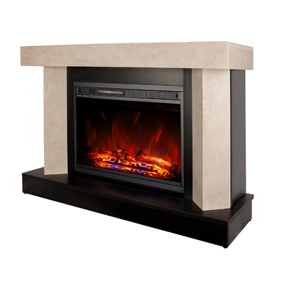 Chimenea eléctrica Palermo mini & Lorance color, Art Flame, 750x1050x320 mm, 1500W, 3 colores de llama, 2 niveles de potencia, Brillo ajustable en 5 niveles