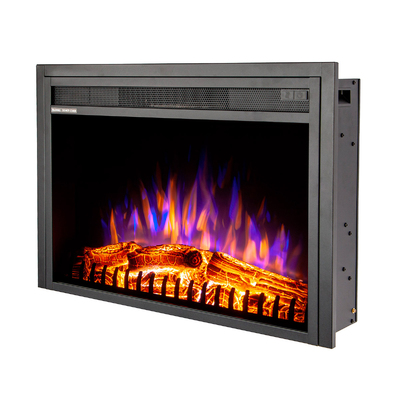 Chimenea eléctrica empotrable Capri, Art Flame, 505x715x185 mm, 1500W, 3 colores de llama, 3 velocidades de la llama, 2 niveles de potencia