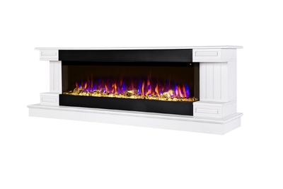 Chimenea eléctrica Arizona & Dalas maxi, Art Flame, 603x1810x430 mm, 1500W, 30 combinaciones de colores, Termostato, Madera y cristales