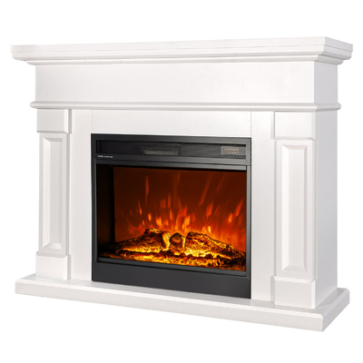 Chimenea eléctrica Riga & Mirabella, Art Flame, 1020x1360x330 mm, 1950W, Sonido del fuego, Brillo ajustable en 5 niveles, Temporizador