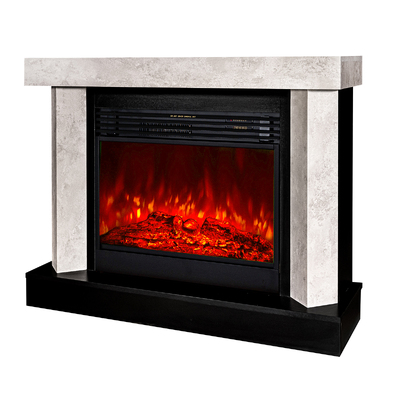 Chimenea eléctrica Palermo & Mirabella, Art Flame, 900x1150x350 mm, 1950W, Sonido del fuego, Brillo ajustable en 5 niveles, Temporizador