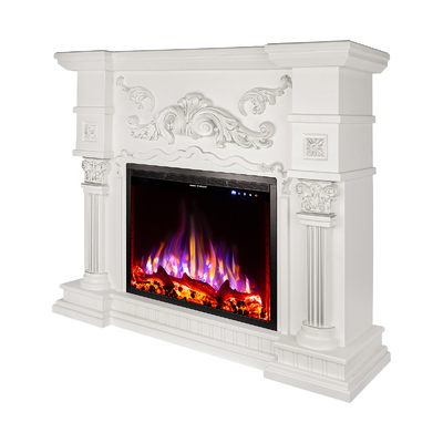 Chimenea eléctrica Miraj mini & Tomas, Art Flame, 1050x1200x320 mm, 1500W, 50 combinaciones de colores, Termostato, Madera y cristales