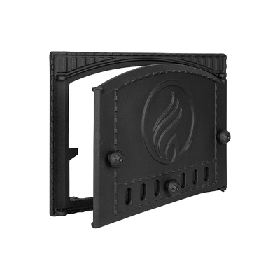 Puerta para estufa K 212, Art Flame, 435×320 mm, Hierro fundido, Resistencia 700–950℃, Apertura giratoria