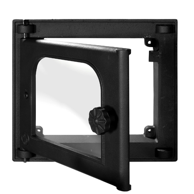 Puerta para estufa K 301, Art Flame, 310×270 mm, Hierro fundido, Resistencia 700–950℃, Apertura giratoria