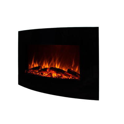 Chimenea eléctrica de pared Santorini, Art Flame, 560x900x130 mm, 1500W, 2 niveles de potencia, Brillo ajustable en 5 niveles, Temporizador