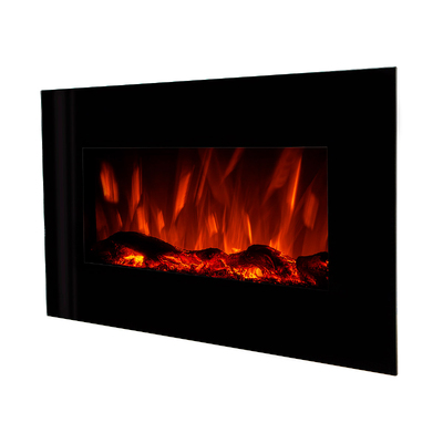 Chimenea eléctrica de pared Marcus, Art Flame, 450x840x140 mm, 1500W, 3 colores de llama, Brillo ajustable en 5 niveles, Temporizador