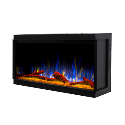 Chimenea eléctrica 3D empotrable Haiti 40, Art Flame, 533x1035x332 mm, 1500W, más de 100 combinaciones de colores, Termostato, Madera y cristales