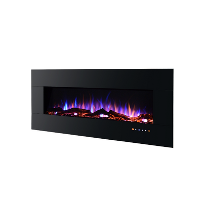 Chimenea eléctrica empotrable-de pared Advance, Art Flame, 520x1270x112 mm, 1500W, 3 colores de llama, Bluetooth, Brillo ajustable en 5 niveles