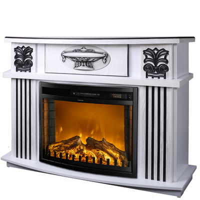 Chimenea eléctrica Roma mini & Zakynthos, Art Flame, 974x1200x318 mm, 1500W, 2 niveles de potencia, Brillo ajustable en 5 niveles, Temporizador