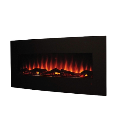 Chimenea eléctrica de pared Archy, Art Flame, 550x1222x157 mm, 1500W, 3 colores de llama, Termostato, Brillo ajustable en 5 niveles
