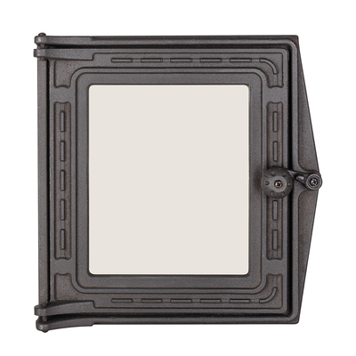 Puerta para estufa K 201, Art Flame, 290×297 mm, Hierro fundido, Resistencia 700–950℃, Apertura giratoria